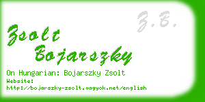 zsolt bojarszky business card